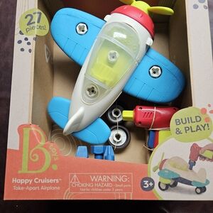 B. Toys Happy Cruisers Take-Apart Airplane - Blue and Red